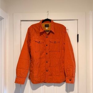 Ralph lauren RRL Men's Quilted Orange Button-Up Jacket